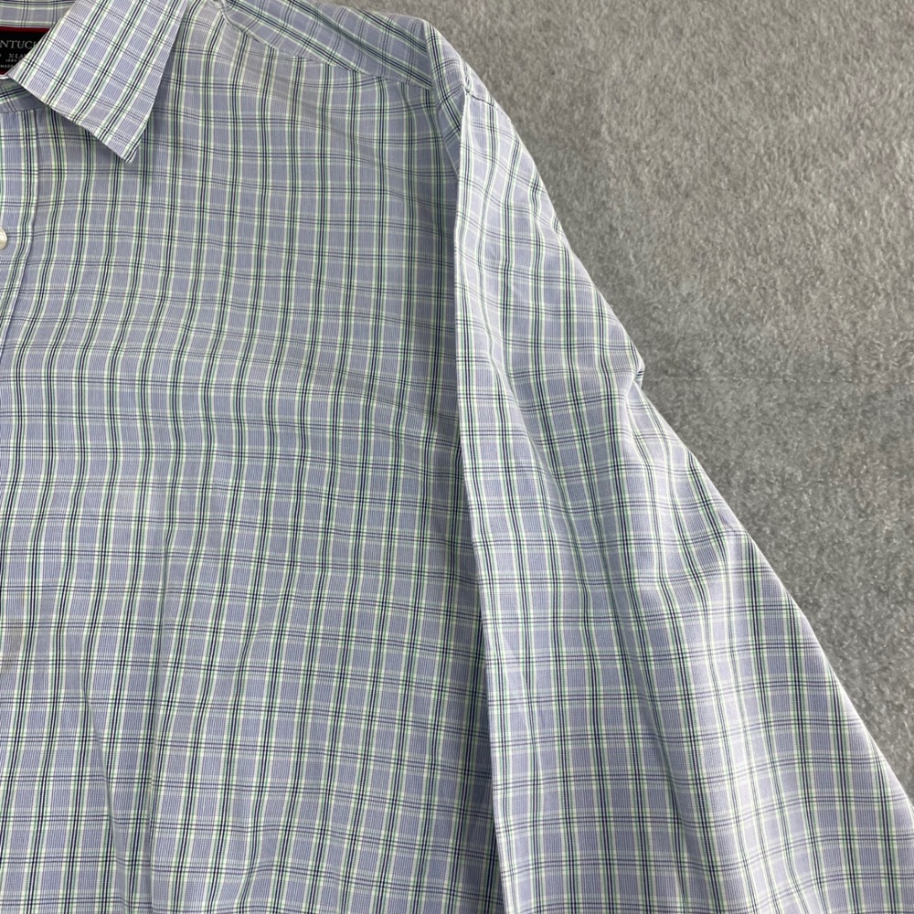 UNTUCKit Mens XL Long Sleeve Button Down Shirt Plaid Cotton Blue Green Cotton - Picture 5 of 13